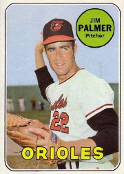 1969 Topps Baseball Cards      573     Jim Palmer